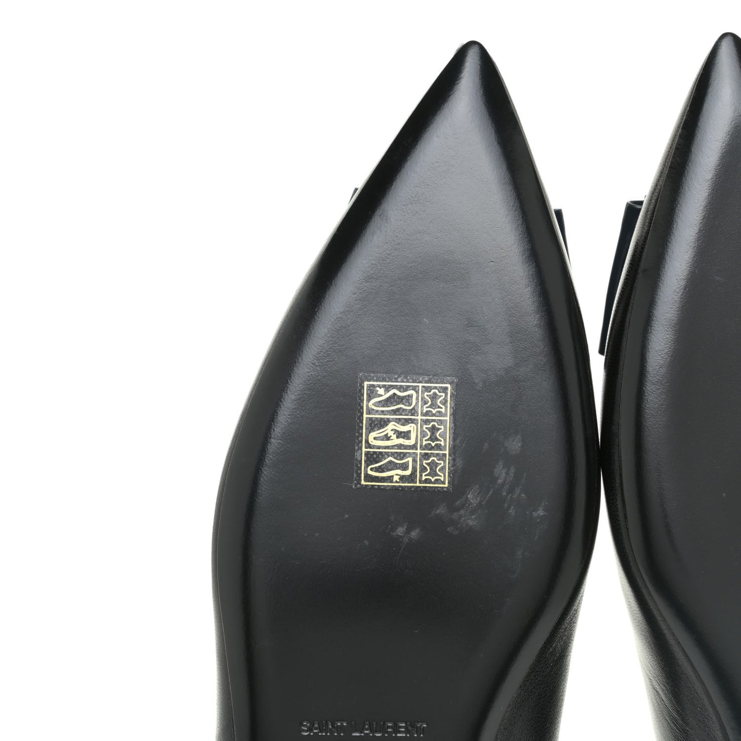 Patent Smooth Lambskin Anais Slingback Flats 36.5 Black Navy