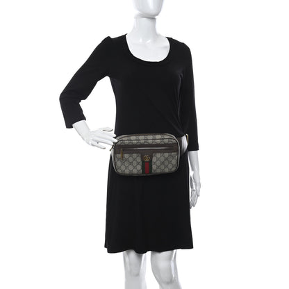 Gucci Soft GG Supreme Monogram Medium Ophidia Belt Bag Dark Brown 2 of 13