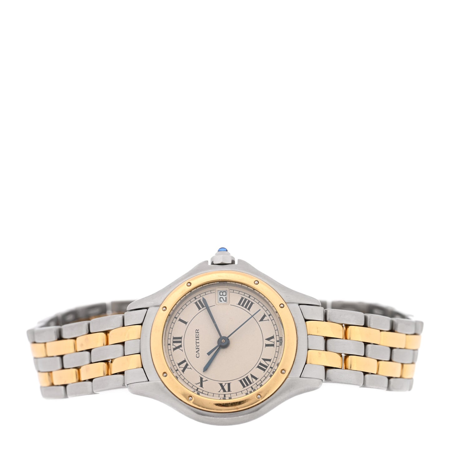 Stainless Steel 18K Yellow Gold 26mm Cougar Quartz Watch