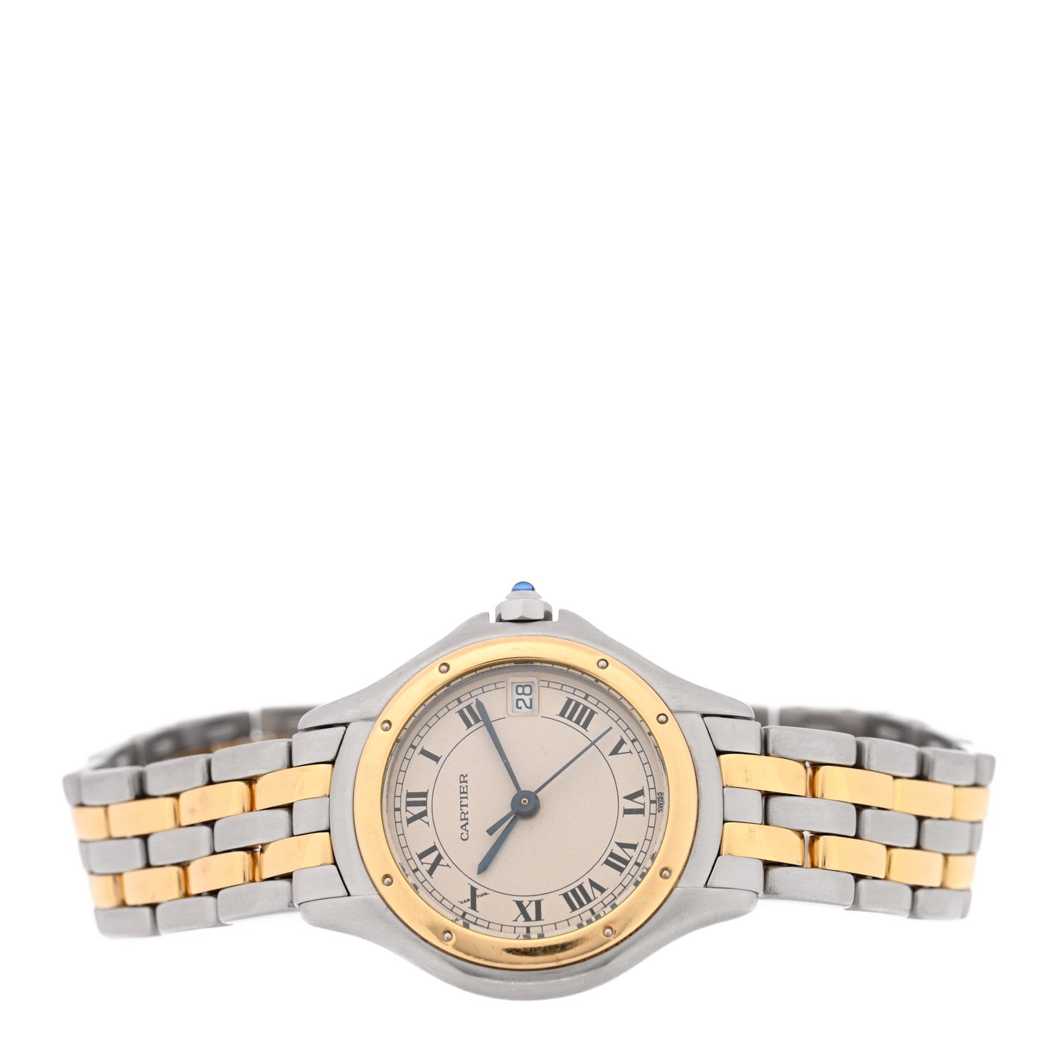 Cartier Stainless Steel 18K Yellow Gold 26mm Cougar Quartz Watch 2 of 4