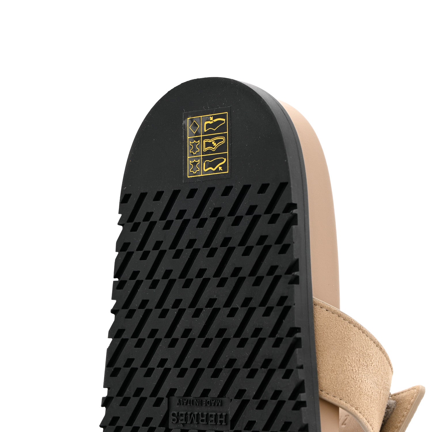 Hermes Suede Goatskin Womens Chypre Sandals 37 Beige Argile 13 of 14