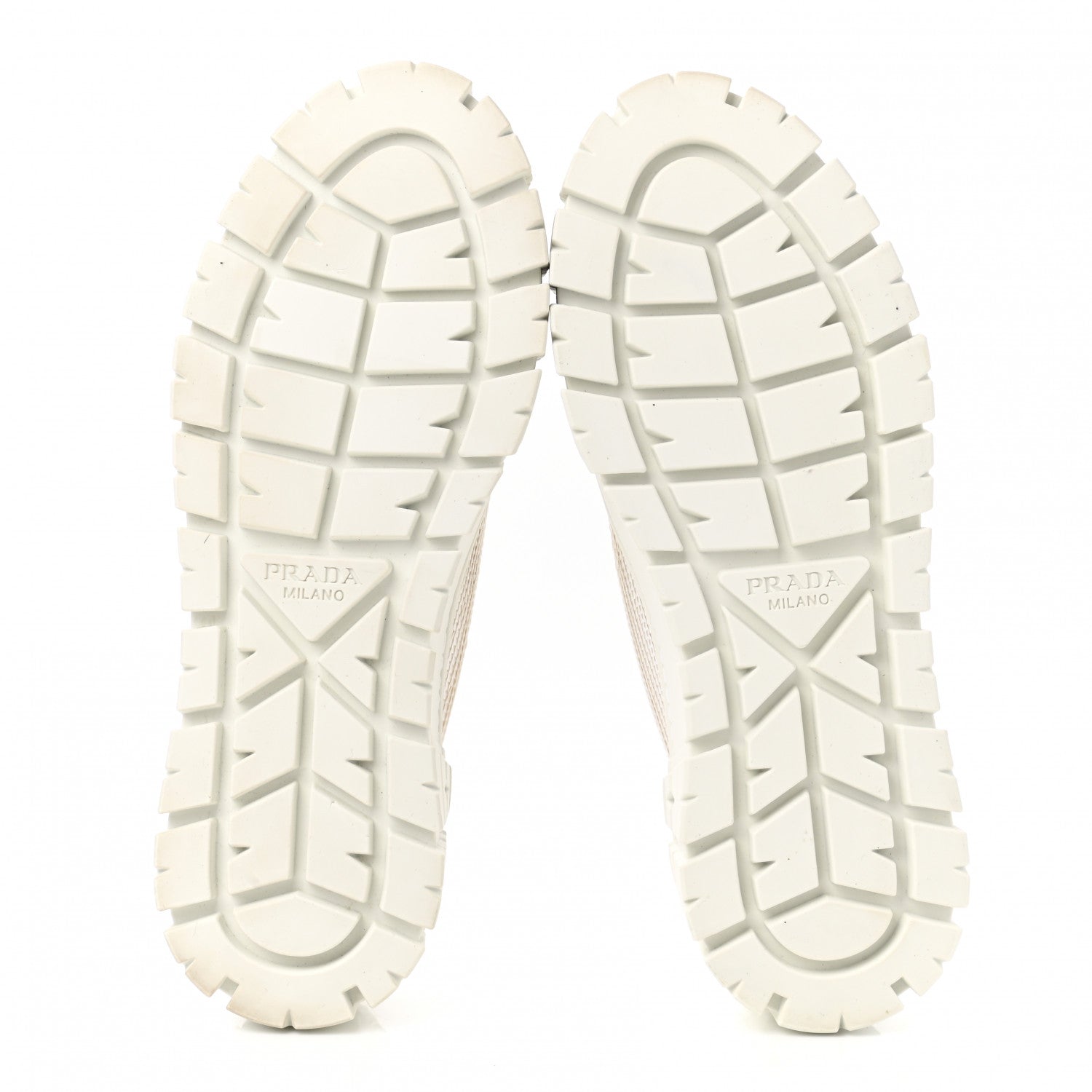 Prada Paillettes Triangle Logo Double Wheel 50mm Sneakers 37 White 5 of 10