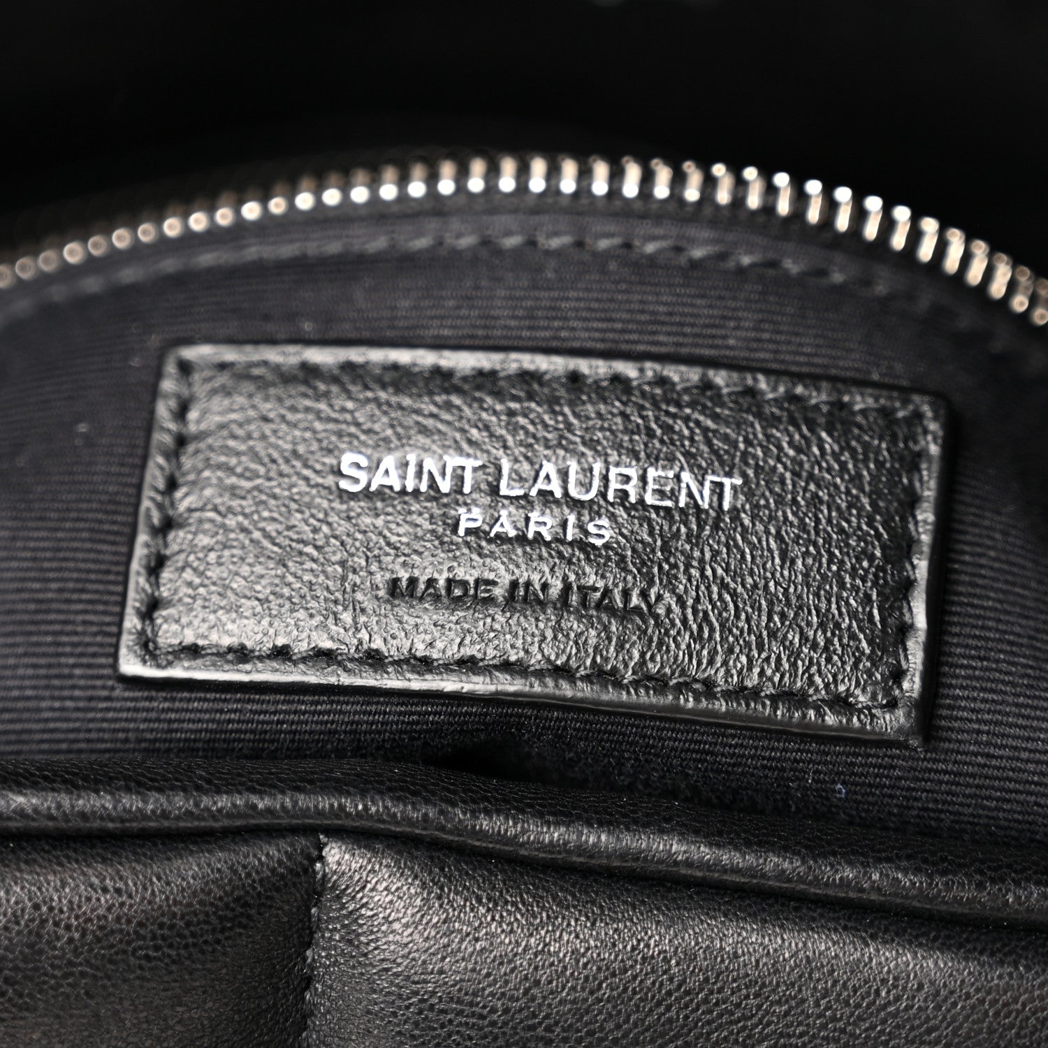 Saint Laurent Lambskin Quilted Medium Loulou Puffer Monogram Chain Satchel Black 6 of 11