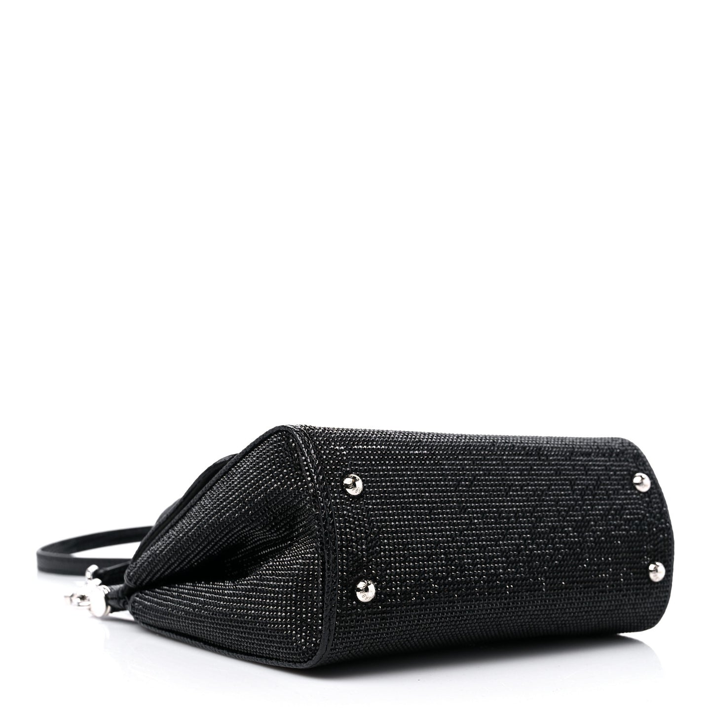 DOLCE &amp; GABBANA Crystal Small Miss Sicily Satchel Black