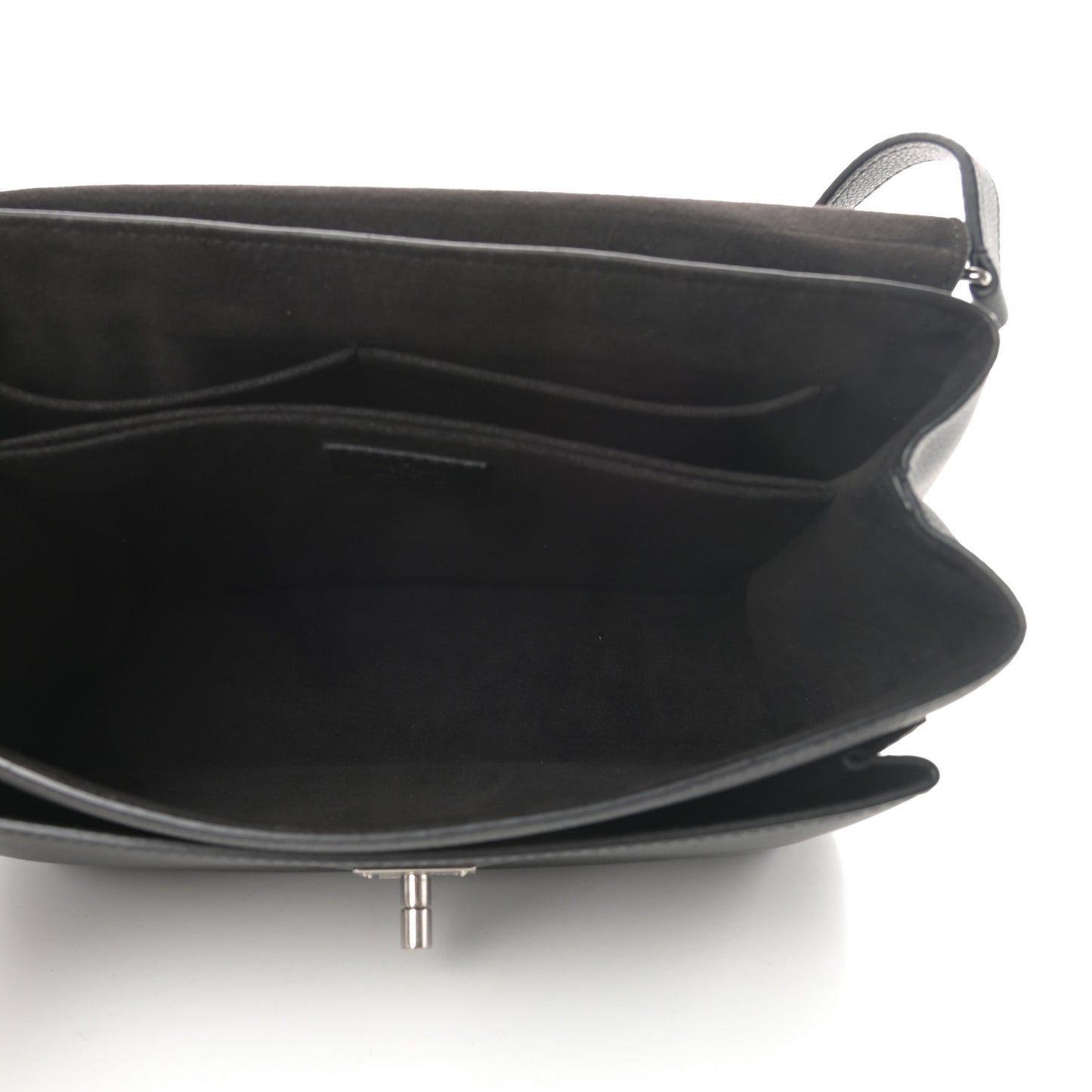 Soft Calfskin My Lockme Top Handle Black