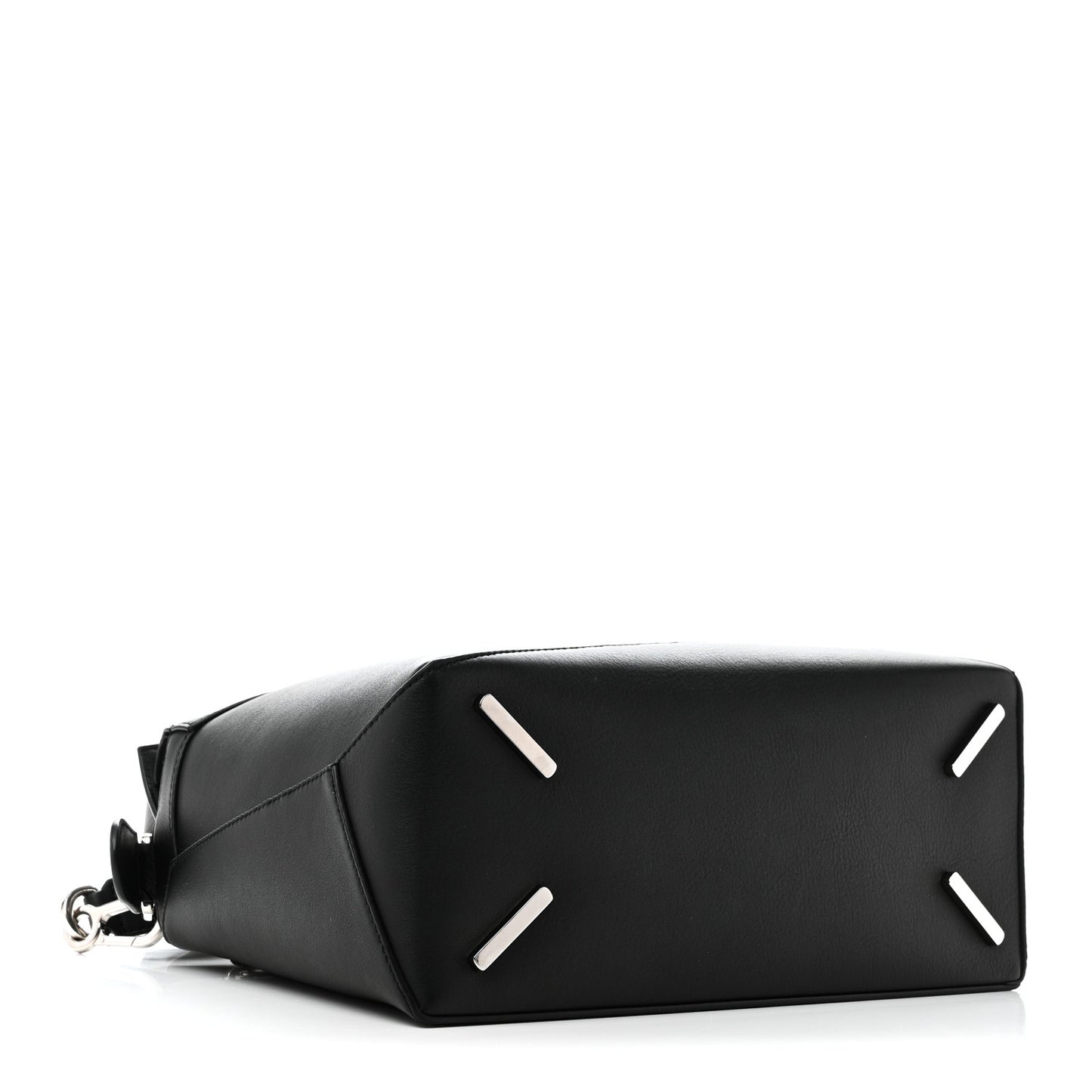 Calfskin Medium Puzzle Edge Bag Black