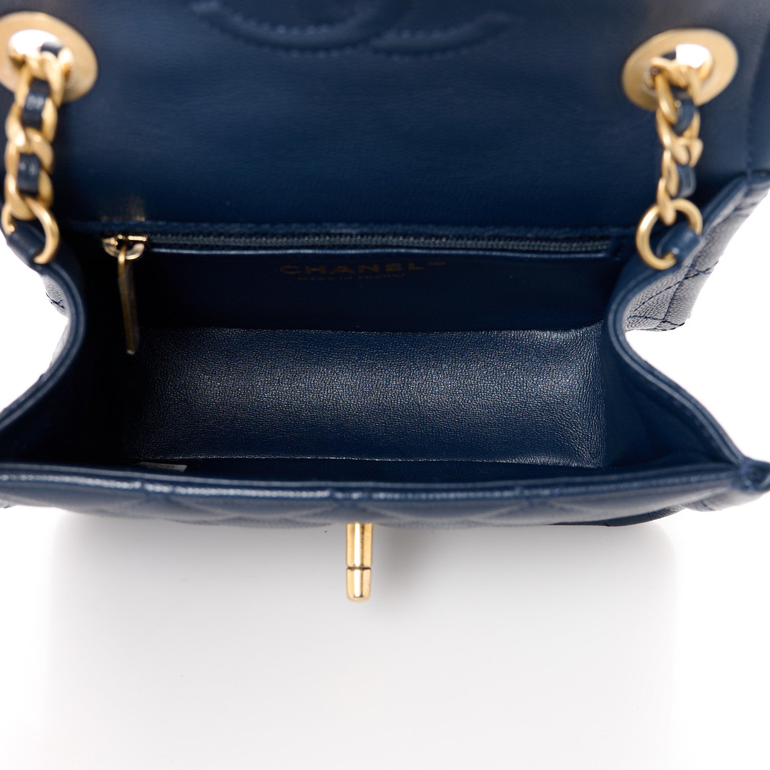 Chanel Caviar Quilted Mini Sweet Classic Flap Navy Blue 5 of 11