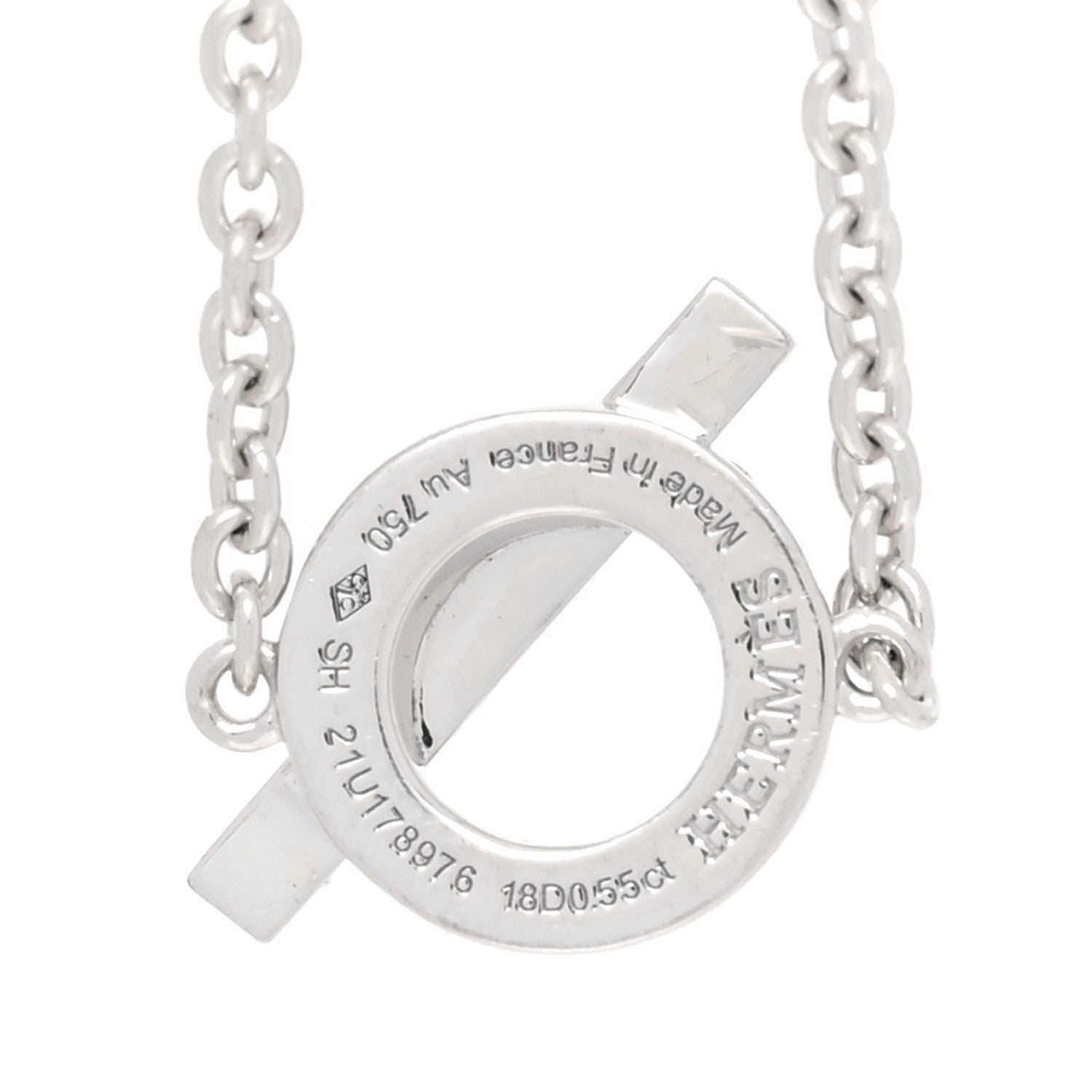 Hermes 18K White Gold Diamond Finesse Bracelet SH 3 of 4