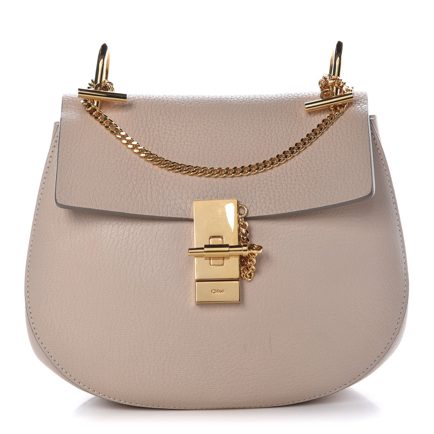 Grained Lambskin Drew Shoulder Bag Motty Grey