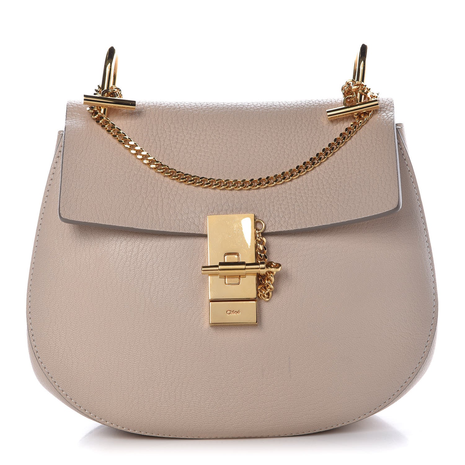 Chloe Grained Lambskin Drew Shoulder Bag Motty Grey 1 of 8