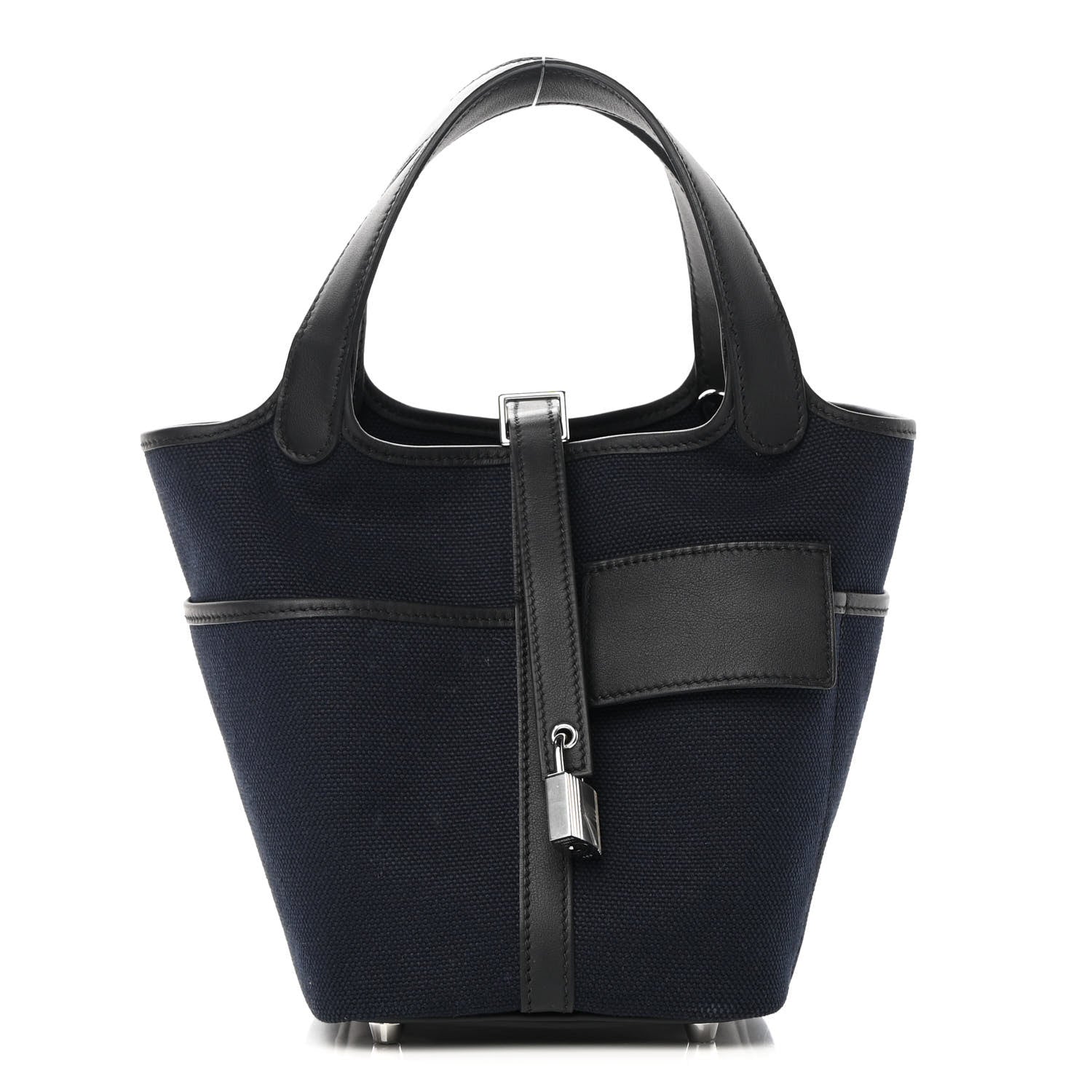 Hermes Toile Goeland Swift Cargo Picotin Lock 18 Bleu Marine 1 of 13