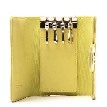Chanel Lambskin Quilted 4 Key Holder Yellow 4 of 9