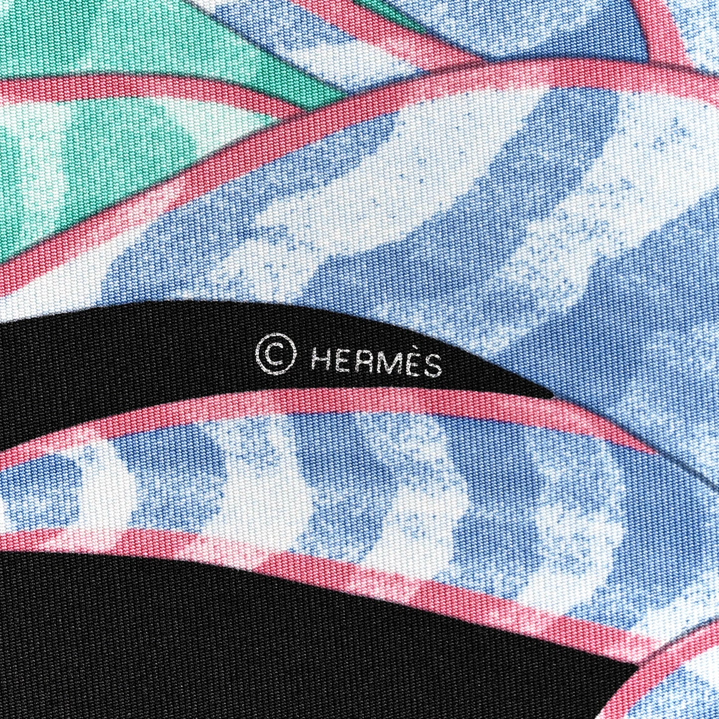 Silk Index Bromeliaceae Scarf 90 Black Vert Multicolor