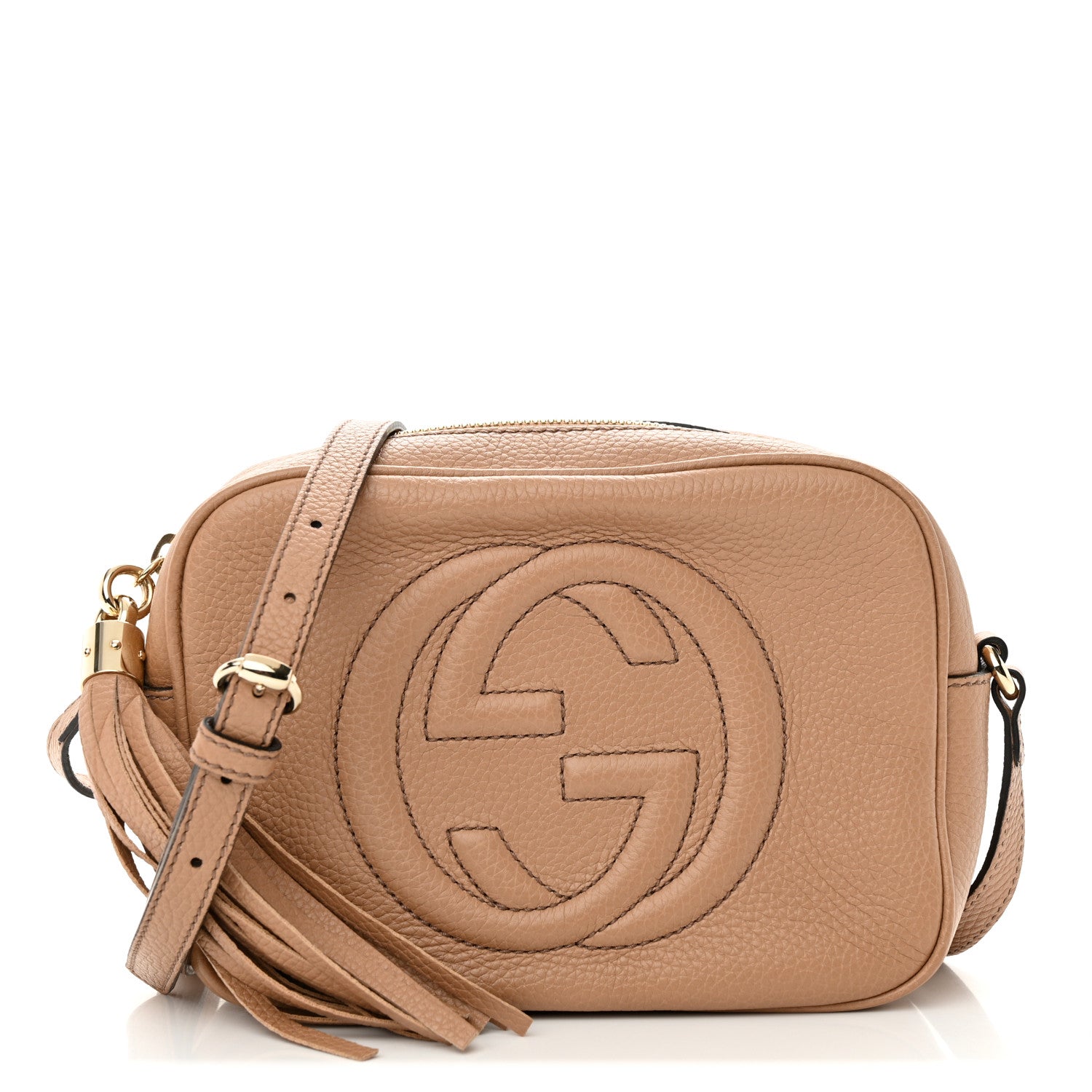 Gucci Pebbled Calfskin Small Soho Disco Bag Camelia 1 of 10