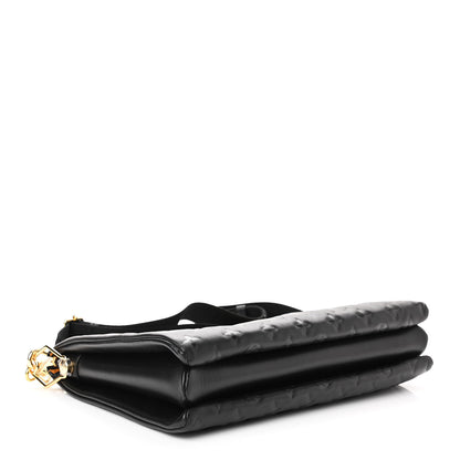 Louis Vuitton Lambskin Embossed Monogram Coussin MM Black 4 of 10