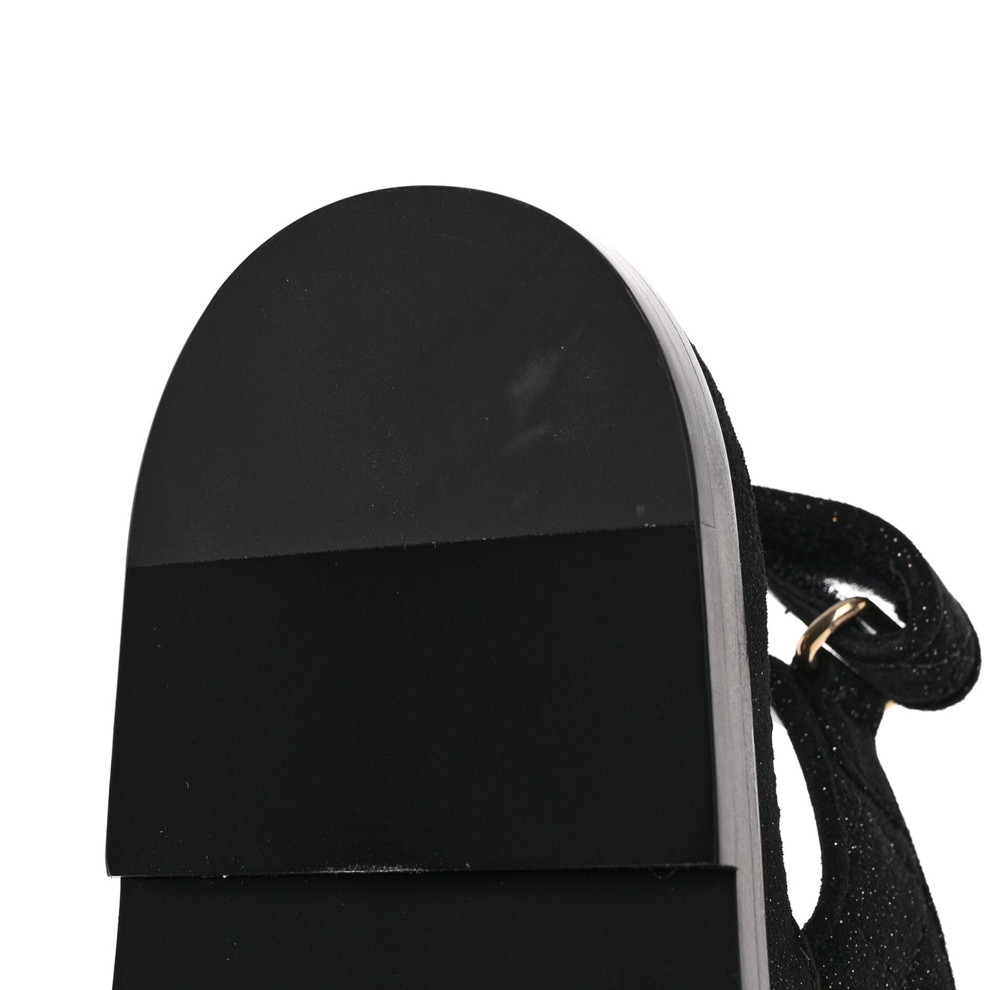 Suede Kidskin Glitter Crystal Velcro Dad Sandals 39 Black Silver