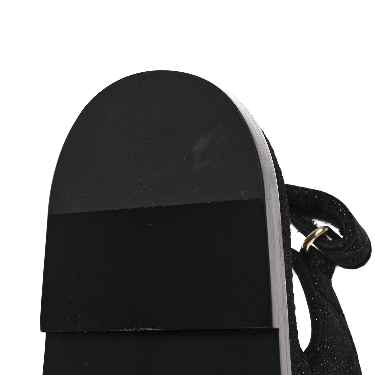 Chanel Suede Kidskin Glitter Crystal Velcro Dad Sandals 39 Black Silver 13 of 18