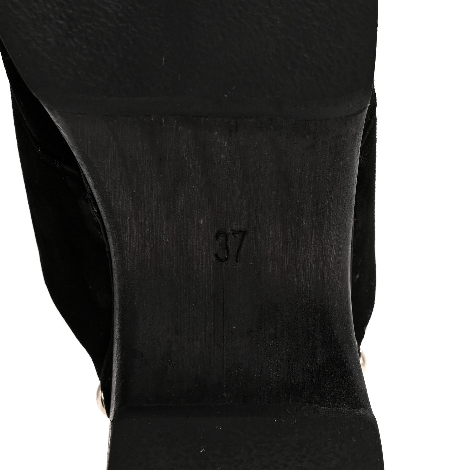 Chanel Suede CC Clogs 37 Black 7 of 9