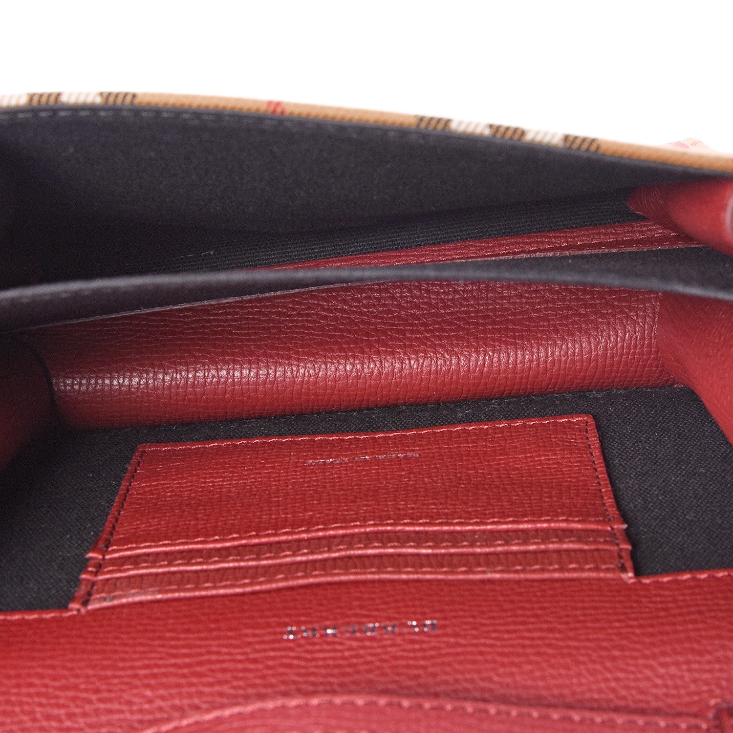 Burberry Derby Calfskin House Check Mini Macken Crossbody Bag Russet Red 4 of 10