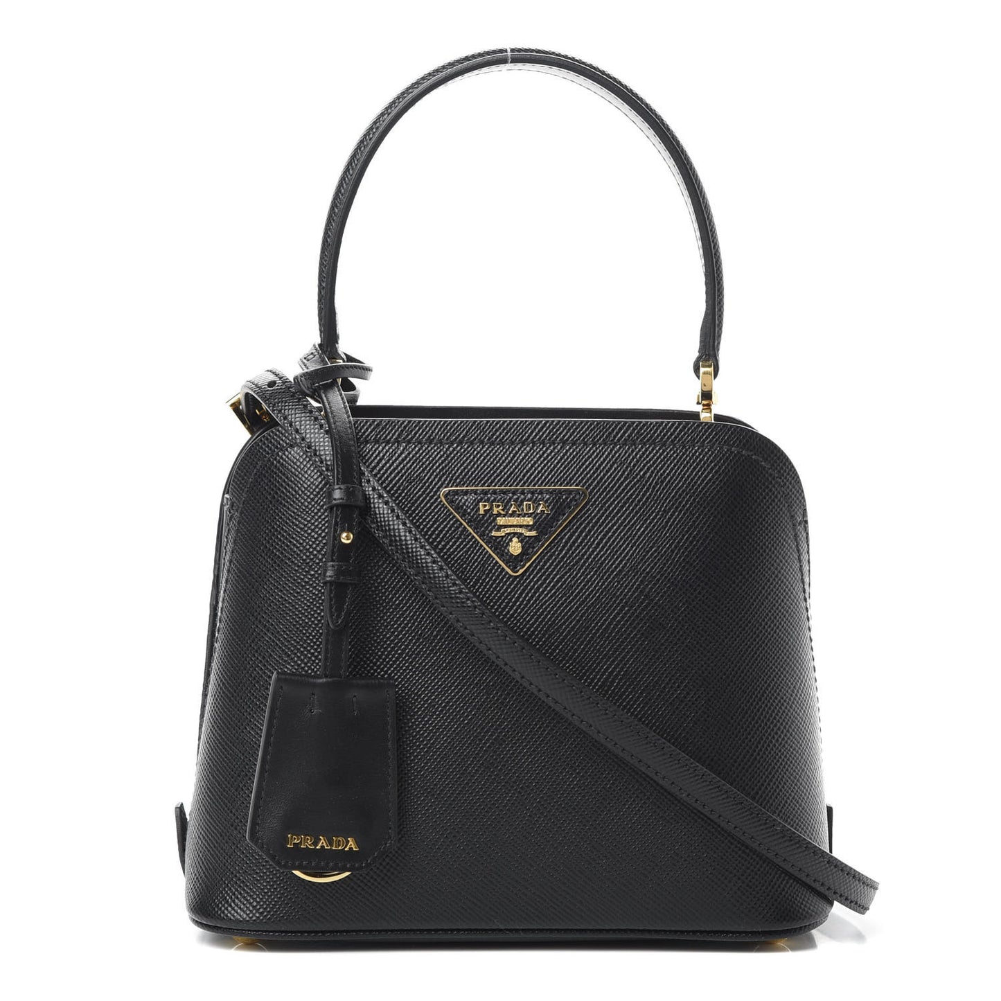 Saffiano Cuir Micro Matinee Tote Black