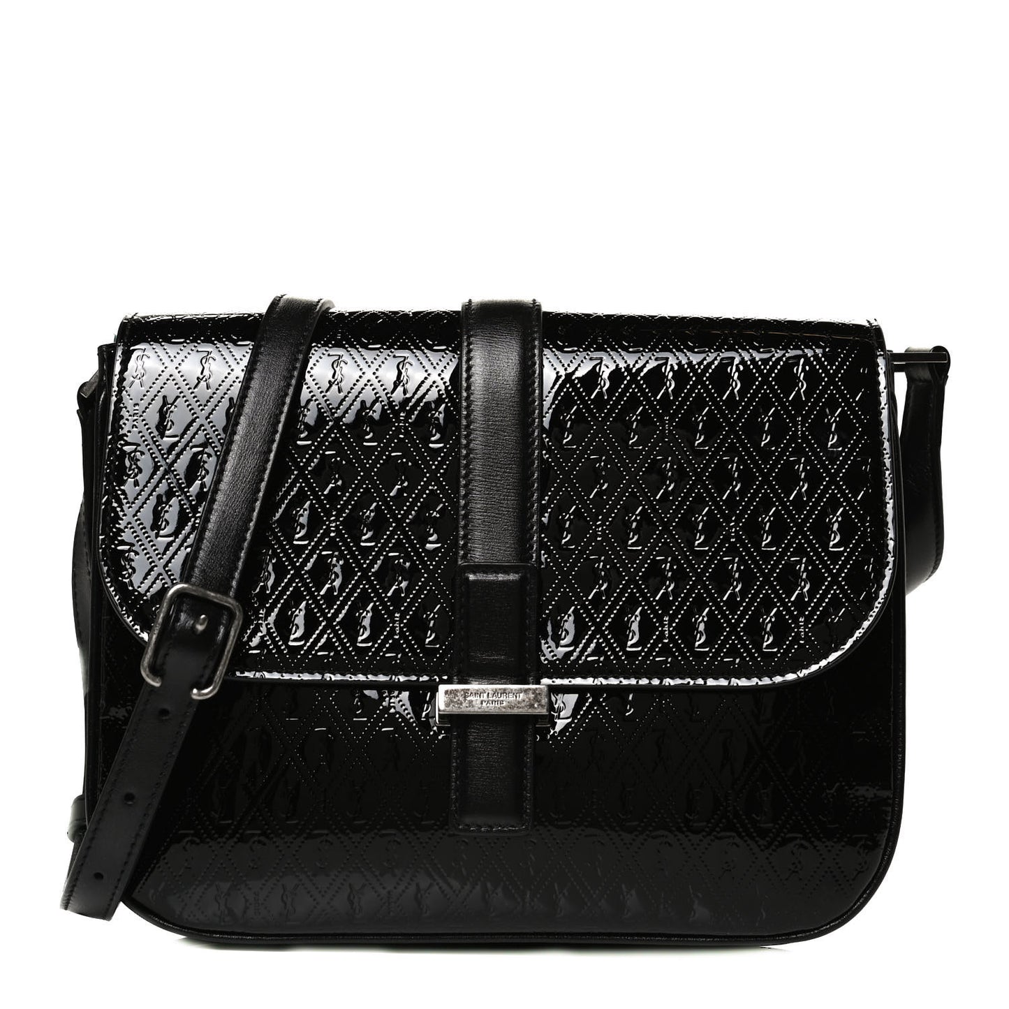 Patent Embossed Small Le Monogramme Satchel Black