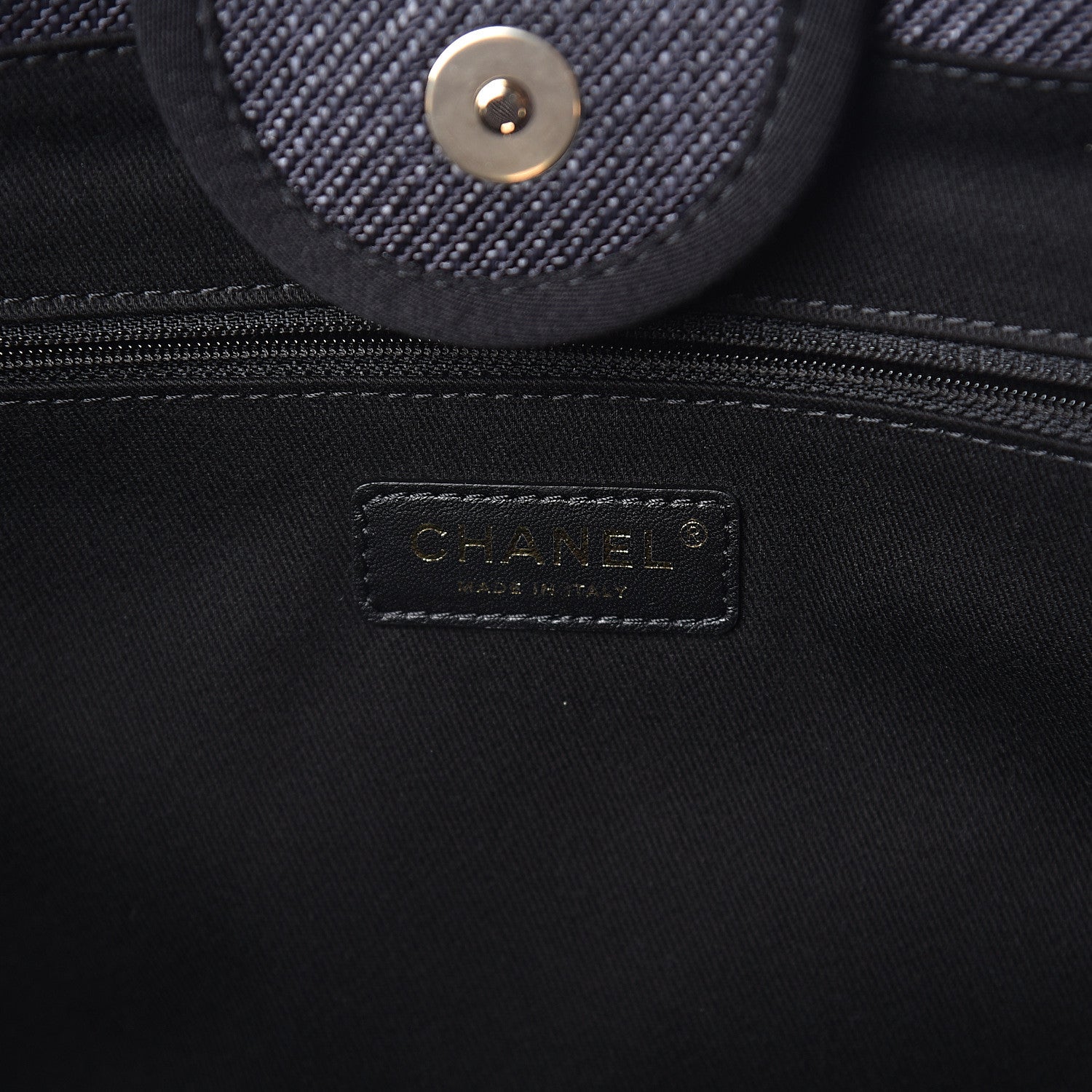 Chanel Canvas Medium Deauville Tote Black 5 of 8