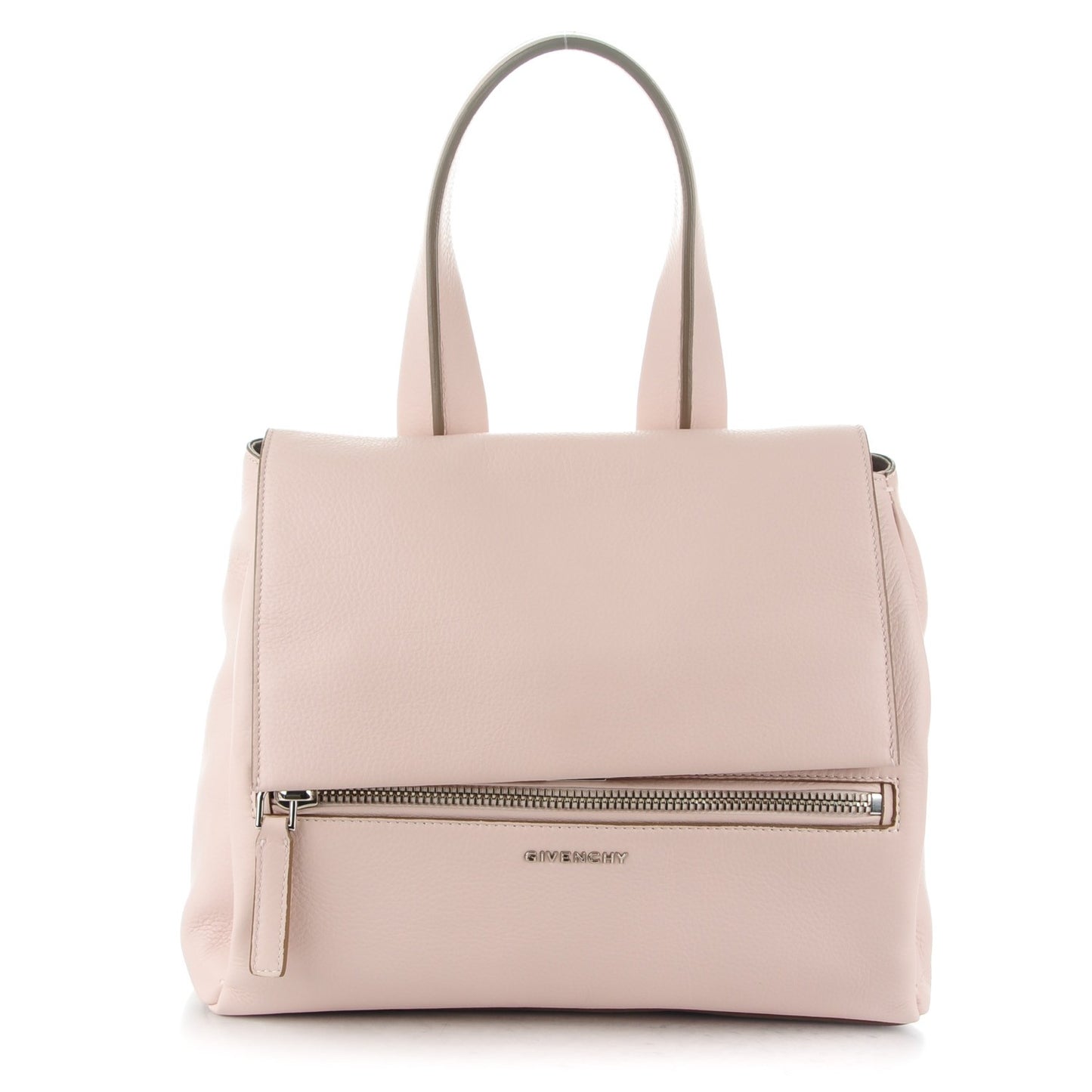 Calfskin Small Pandora Pure Flap Bag Nude Pink