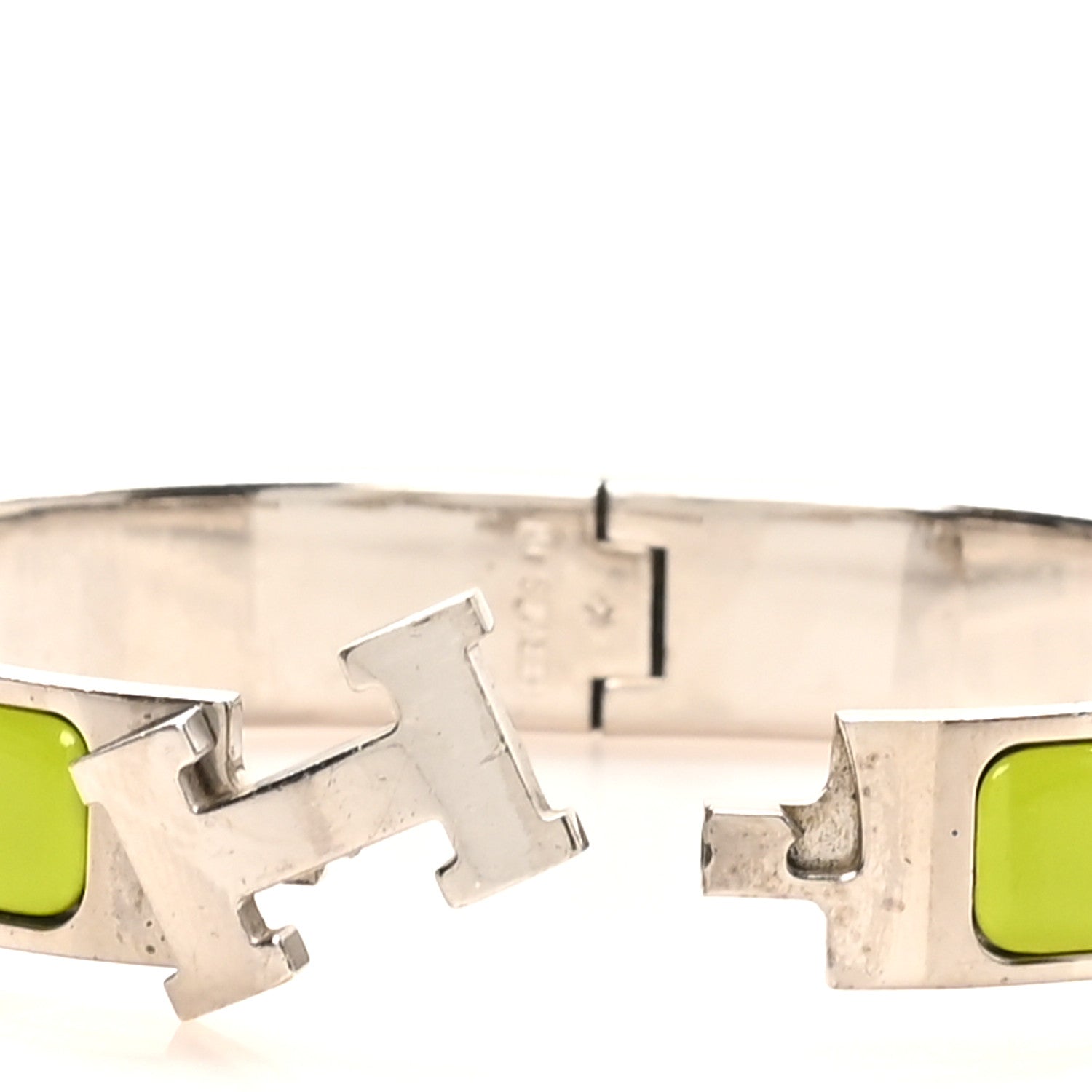 Hermes Enamel Narrow Clic Clac H Bracelet PM Vert Prairie 4 of 5