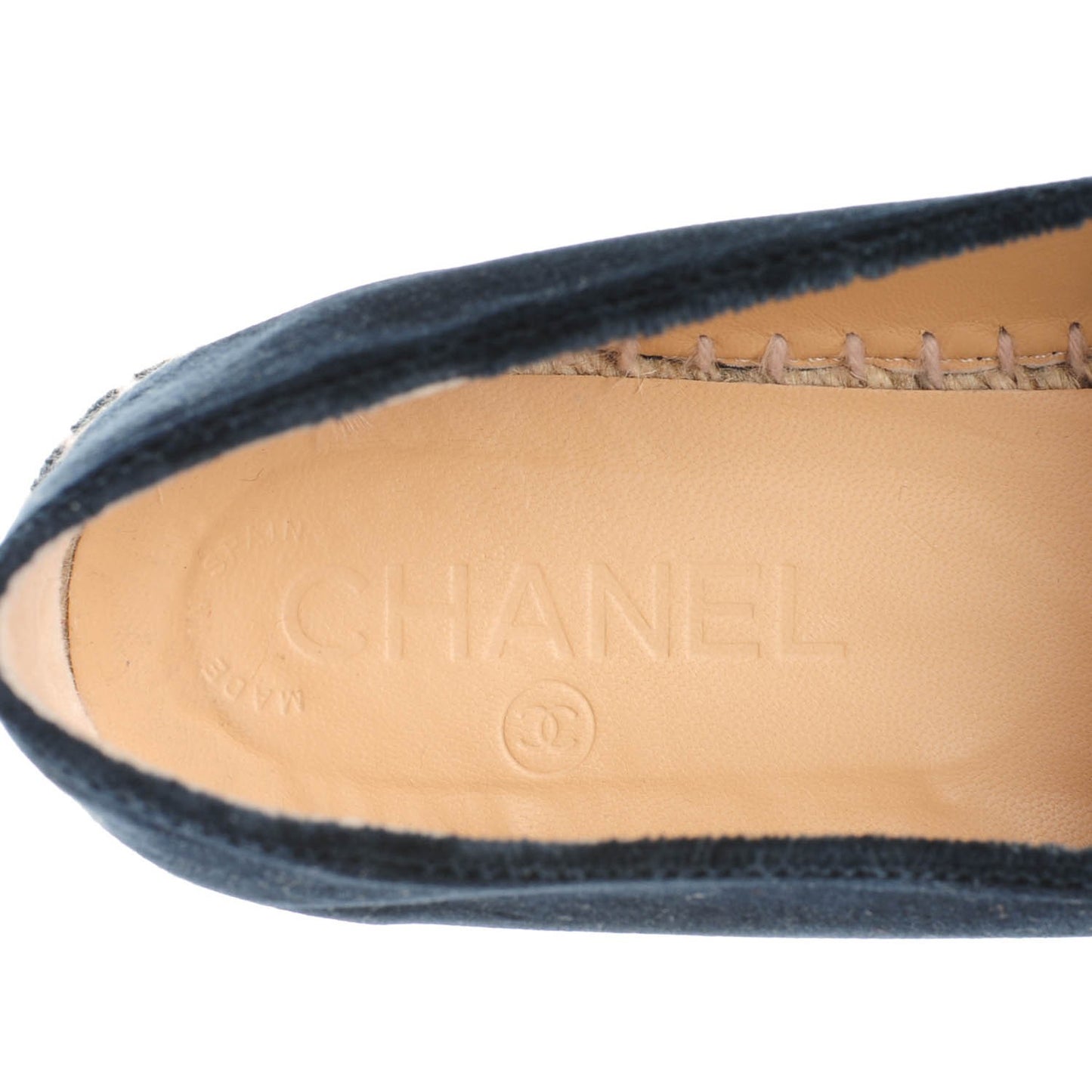 Velvet CC Espadrilles 37 Navy Black