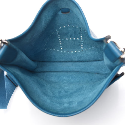 Hermes Taurillon Clemence Evelyne III PM Bleu Izmir 5 of 10