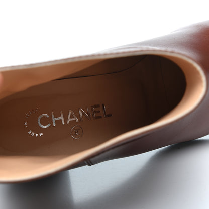 Chanel Lambskin CC Ankle Boots 40 Marron 9 of 13