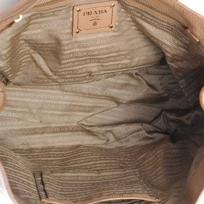 Prada Vitello Daino Shoulder Bag Sughero 5 of 13
