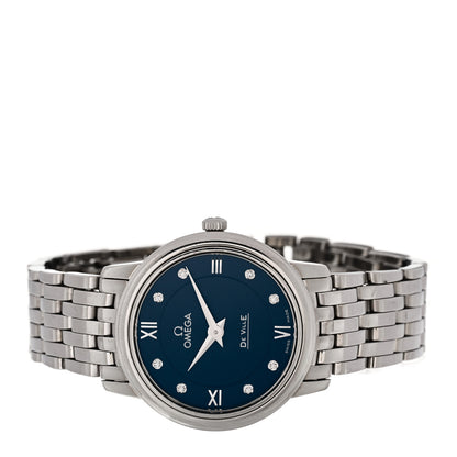 Omega Stainless Steel Diamond 27mm De Ville Prestige Quartz Watch Blue 424.10.27.60.53.001 2 of 4