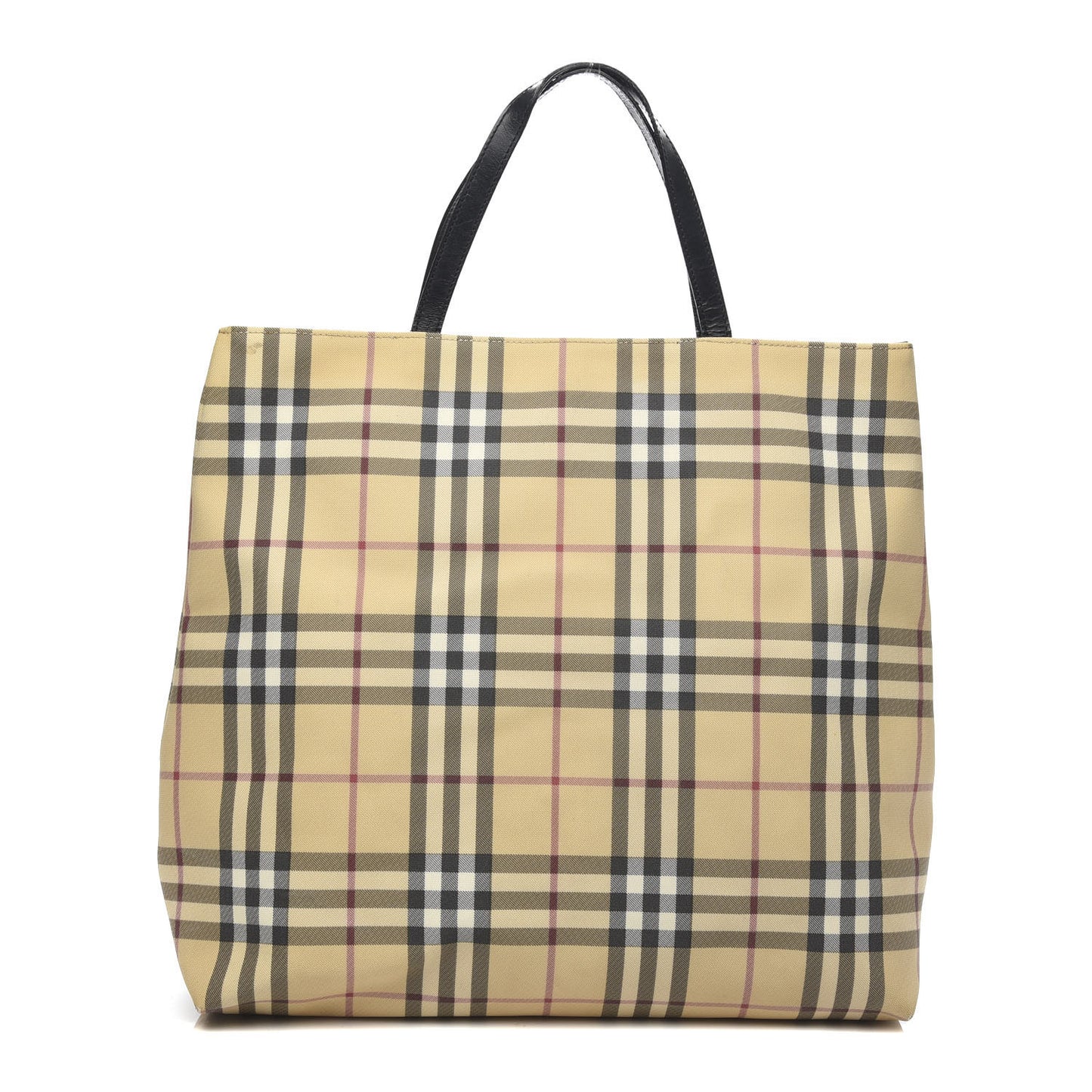 House Check Medium Tote Black