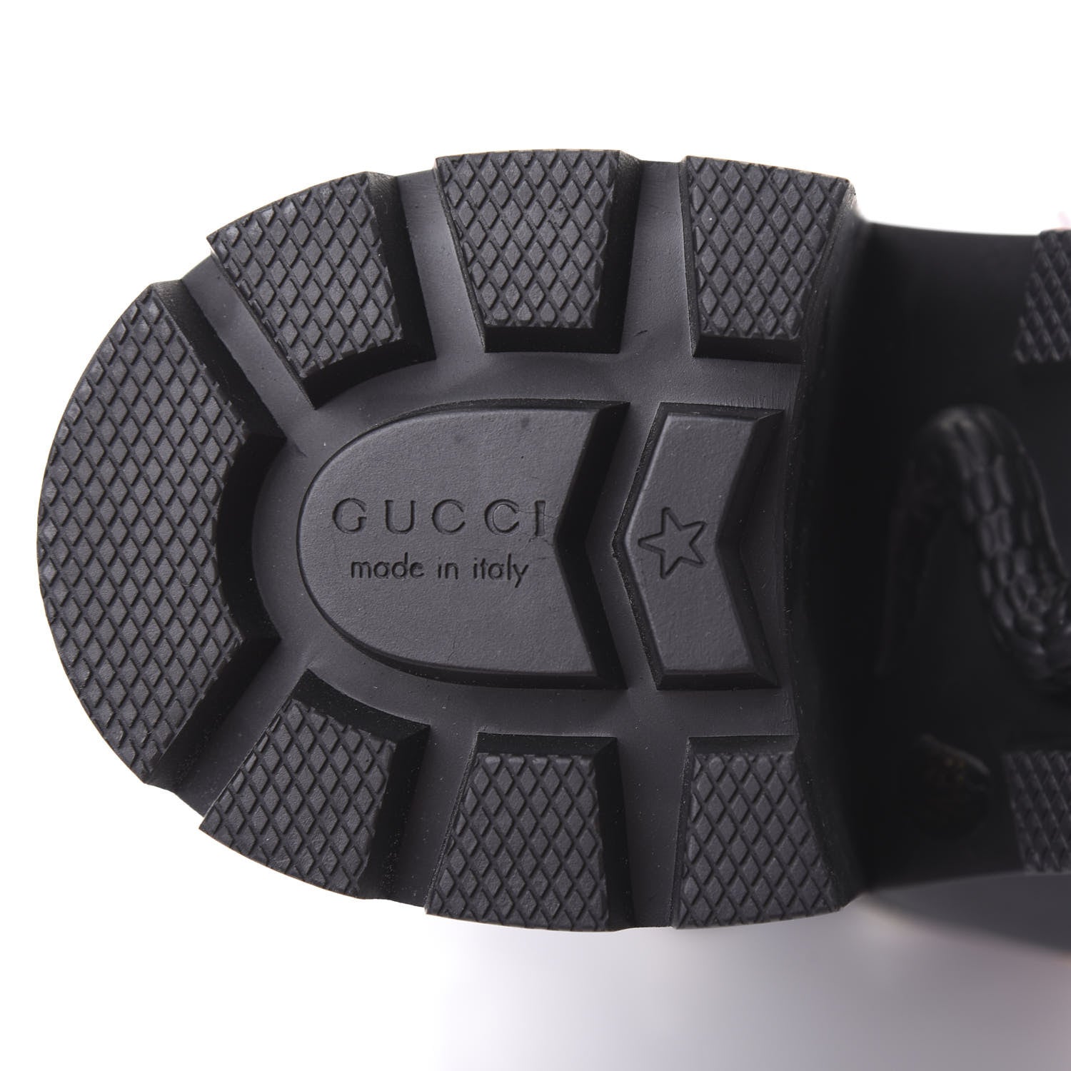 Gucci Calfskin Embroidered Lace Up Combat Ankle Boots 39.5 Black 7 of 11