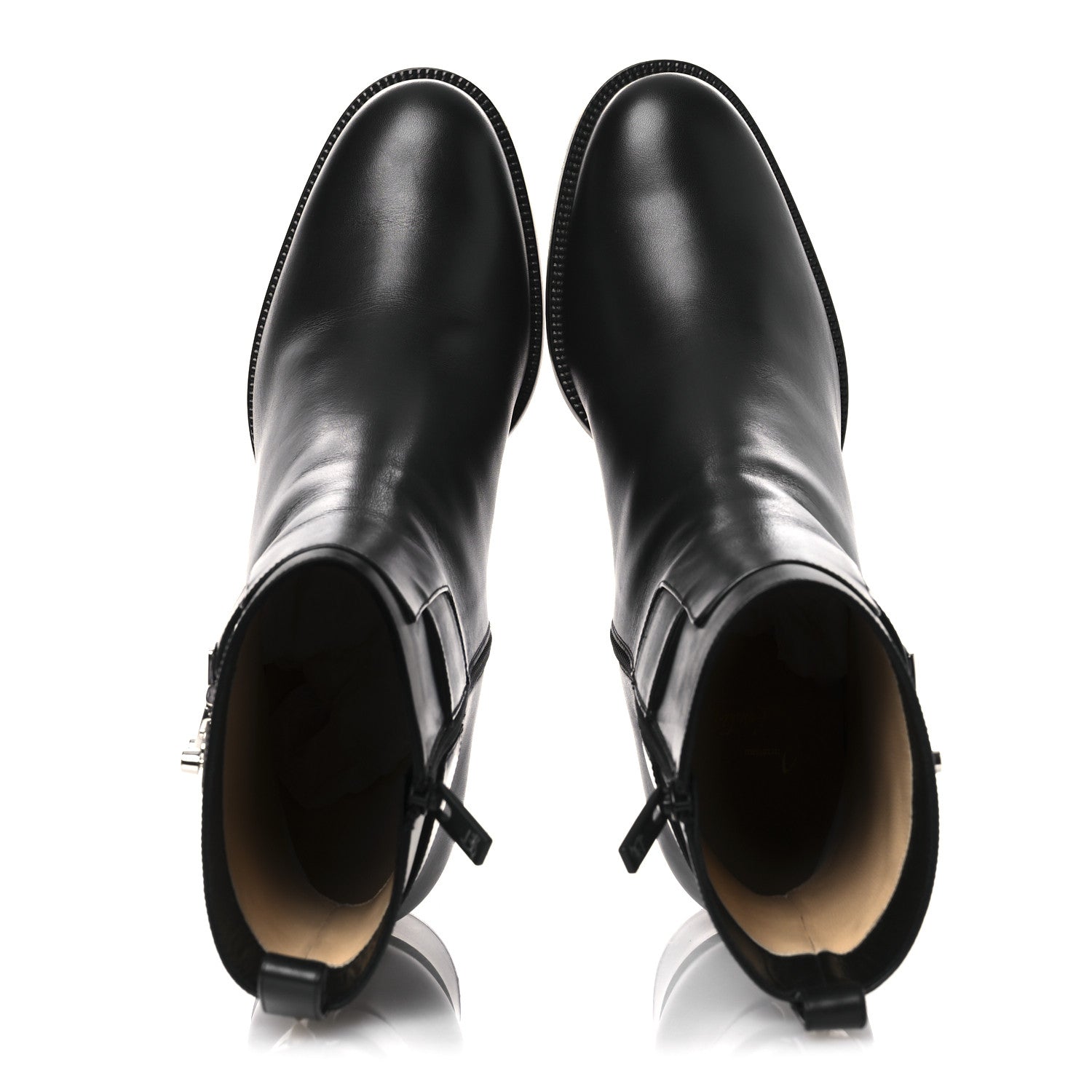 Christian Louboutin Calfskin Lock Booty 70 Ankle Boots 41 Black 2 of 9