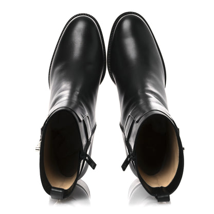 Christian Louboutin Calfskin Lock Booty 70 Ankle Boots 41 Black 2 of 9