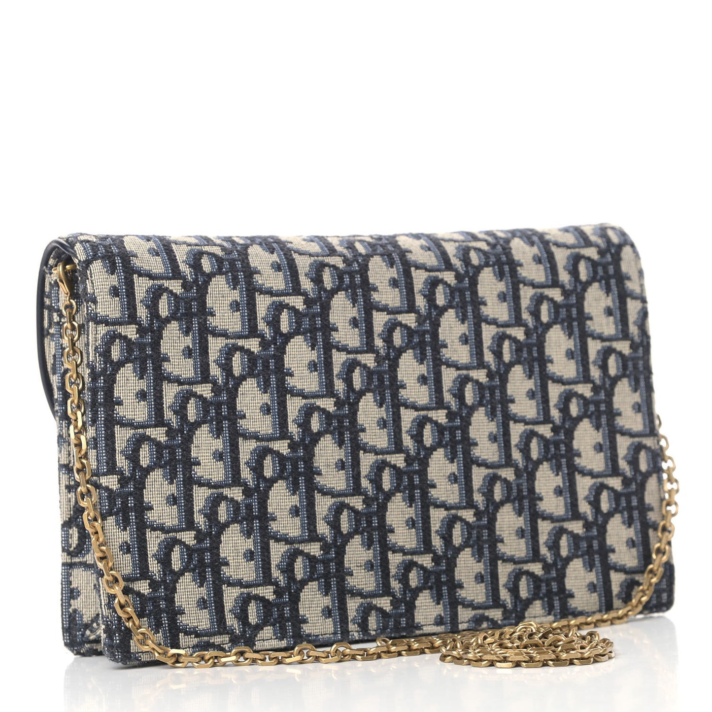 Oblique Saddle Chain Pouch Blue