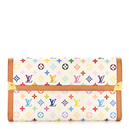 Louis Vuitton Monogram Multicolor Porte Tresor International Wallet White 1 of 13