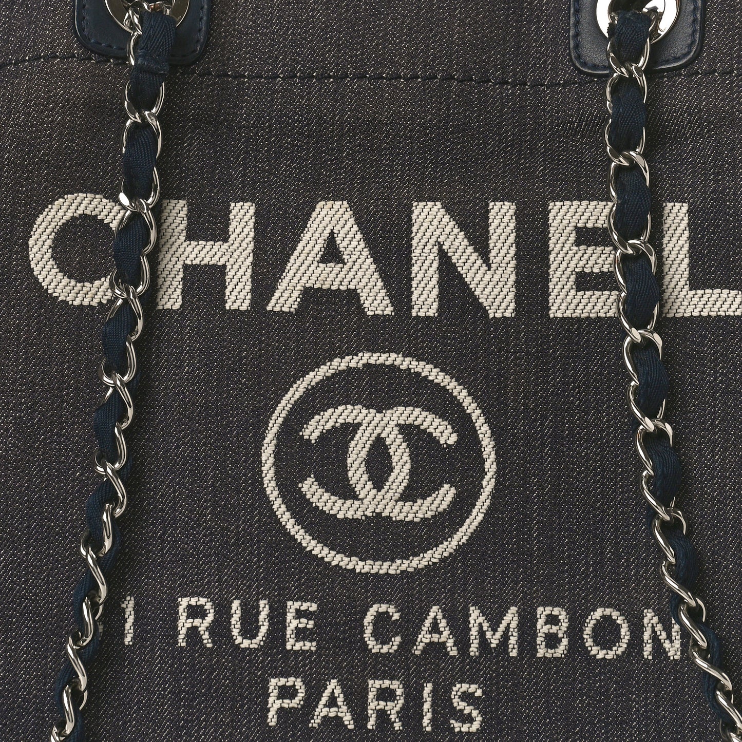 Denim Medium Deauville Tote Dark Blue