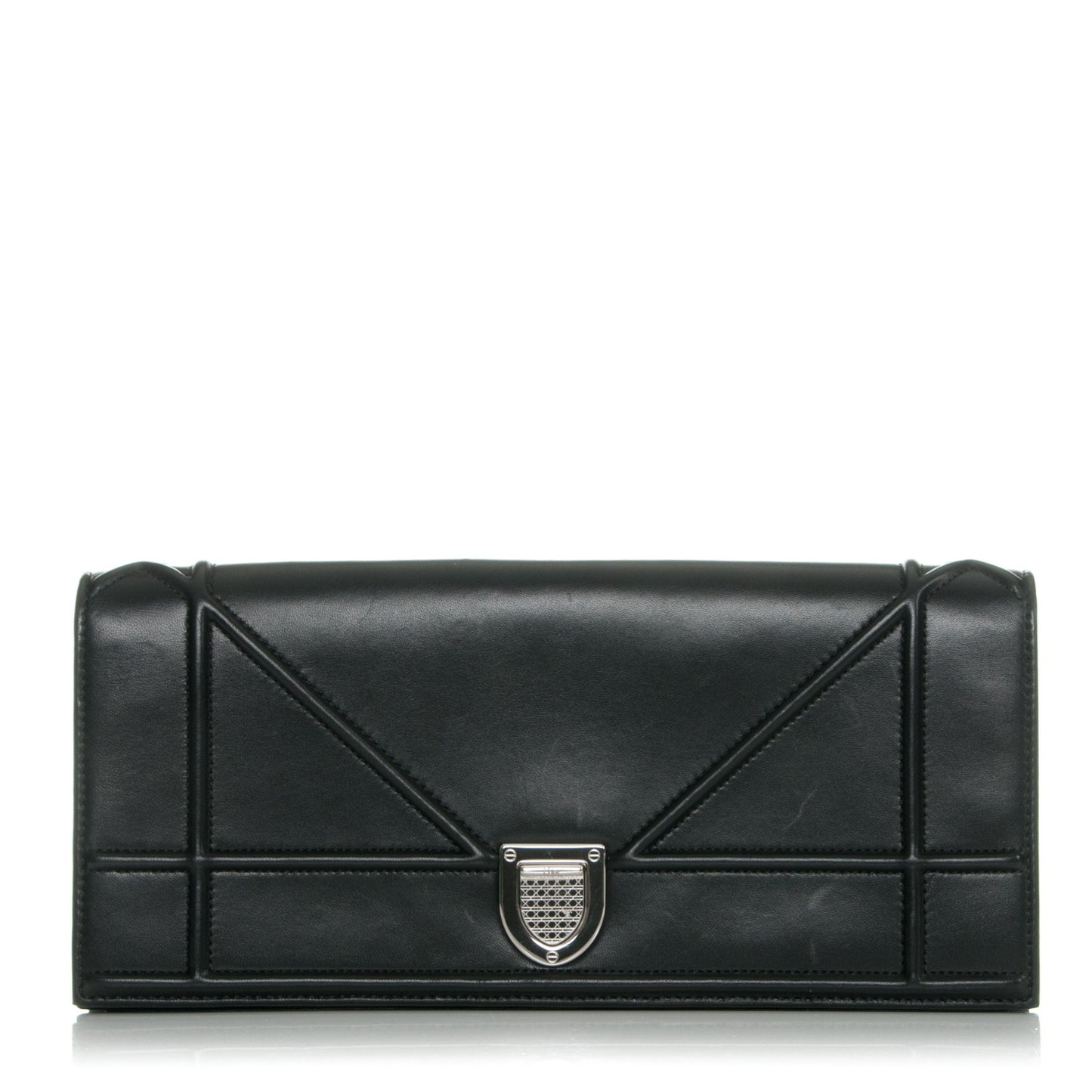 Lambskin Diorama Pochette Black