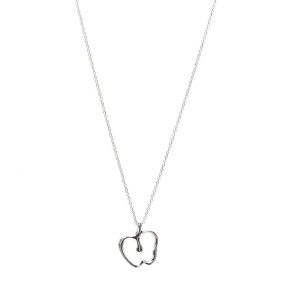 Tiffany Sterling Silver Elsa Peretti Apple Pendant Necklace 1 of 7