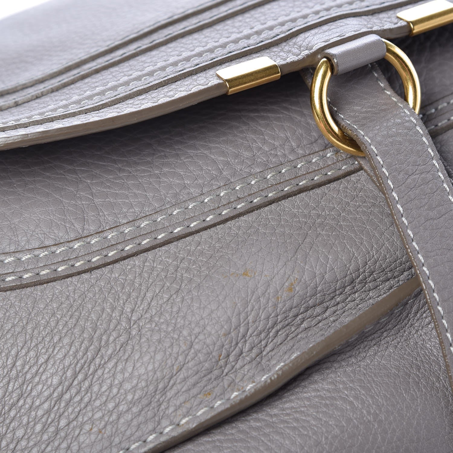 Chloe Calfskin Medium Marcie Satchel Cashmere Grey 8 of 9