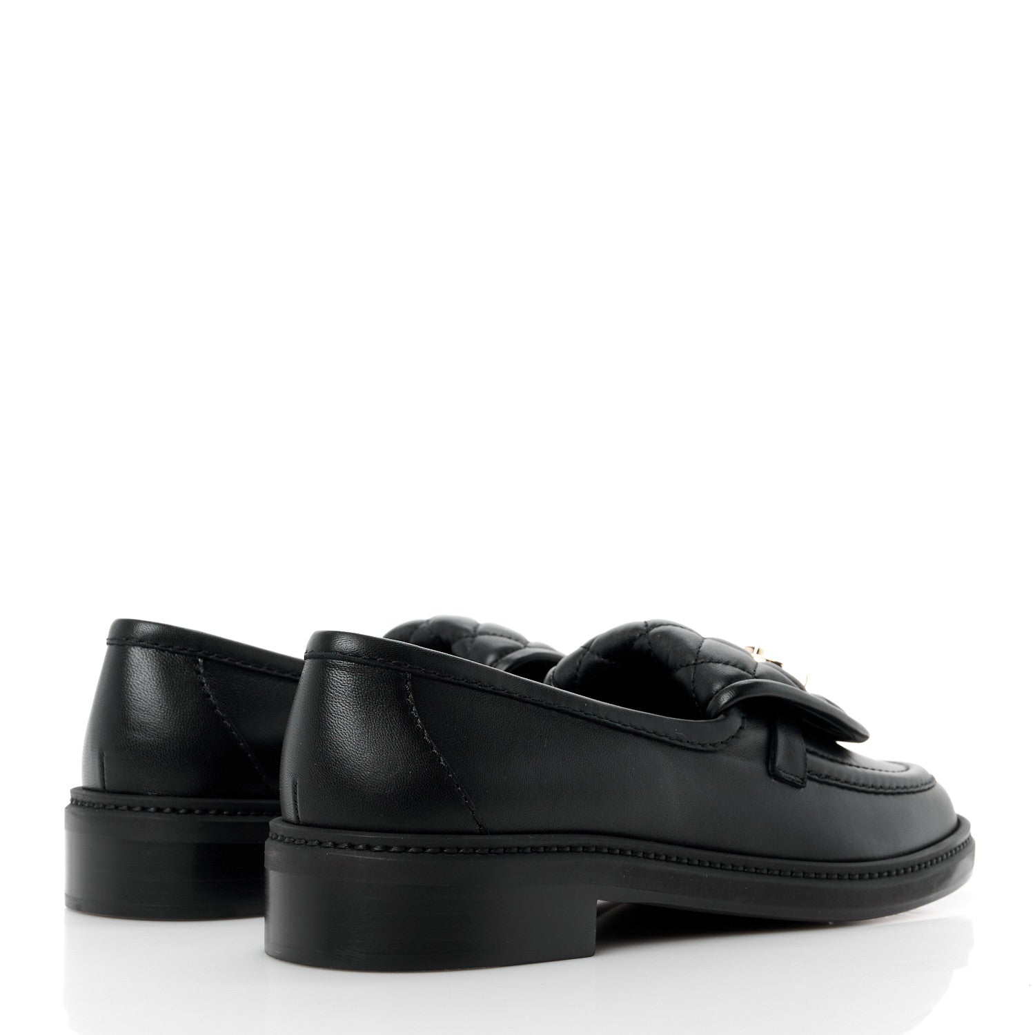 Chanel Lambskin Quilted CC Turnlock Loafers 38.5 Black 4 of 10
