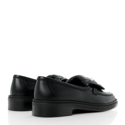 Chanel Lambskin Quilted CC Turnlock Loafers 38.5 Black 4 of 10