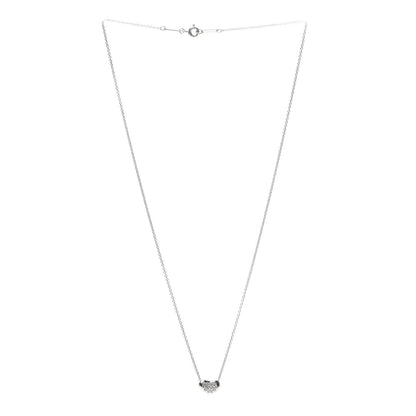 Tiffany Platinum Diamond 9mm Elsa Peretti Bean Pendant Necklace 3 of 6
