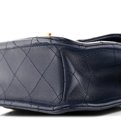 Chanel Caviar Quilted Mini Sweet Classic Flap Navy Blue 9 of 11