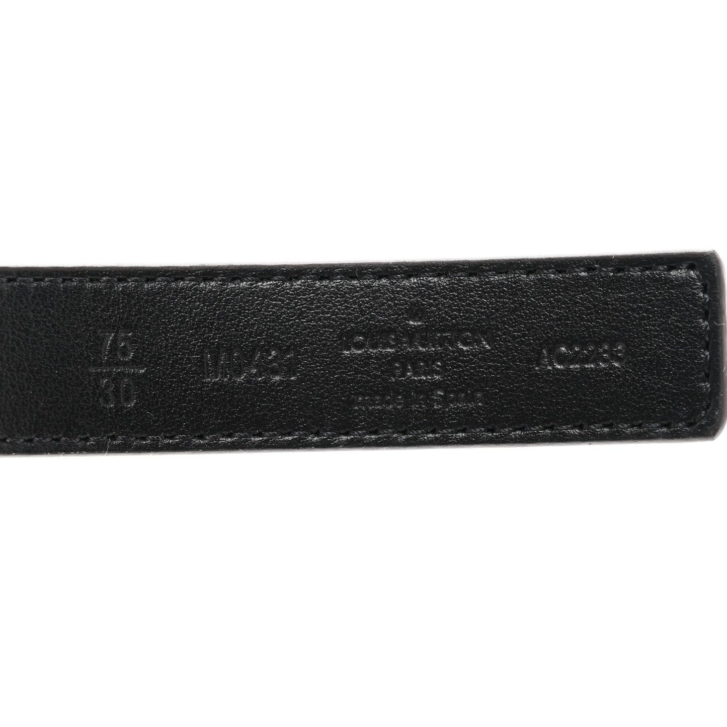 Calfskin Monogram 20mm LV Iconic Reversible Belt 75 30 Black