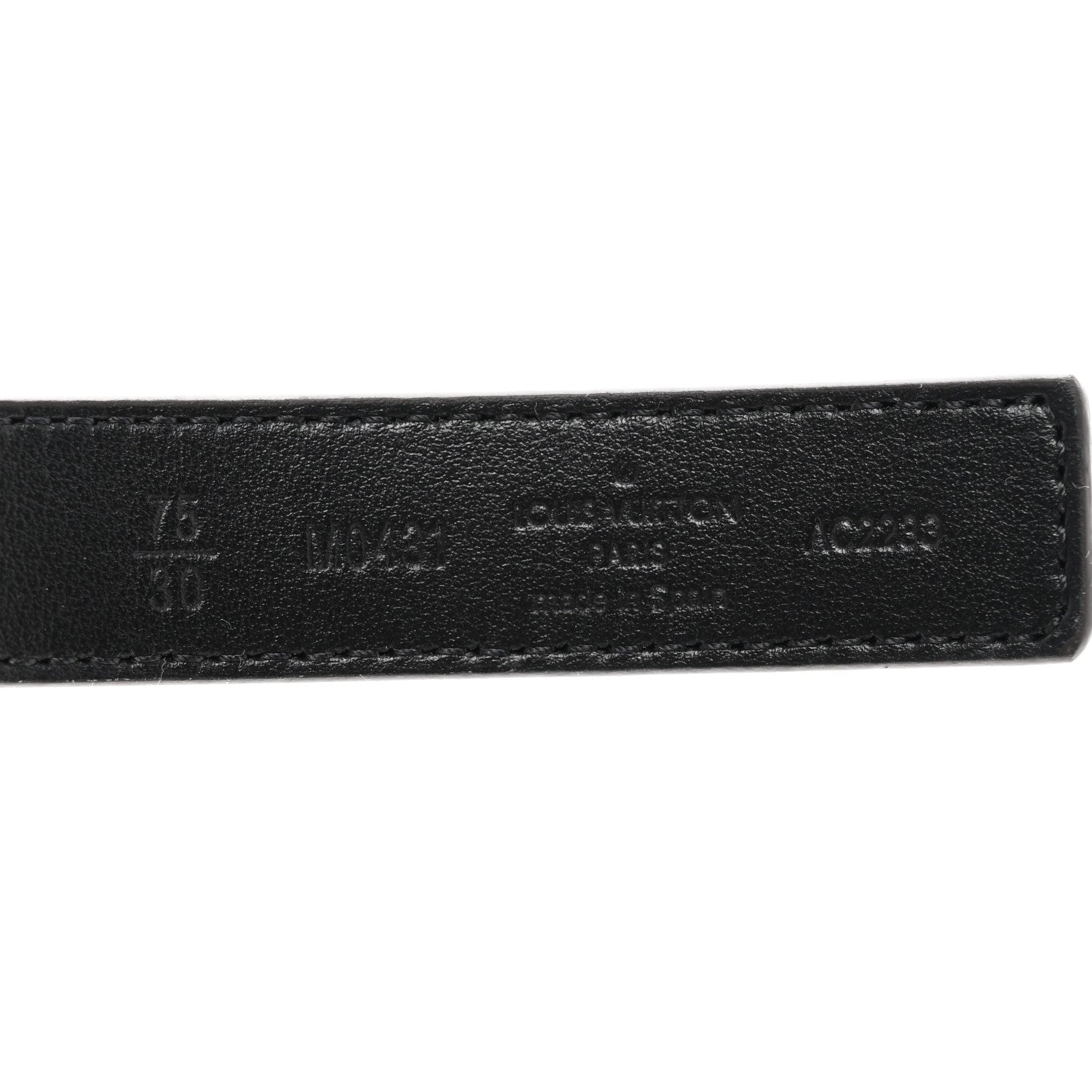 Louis Vuitton Calfskin Monogram 20mm LV Iconic Reversible Belt 75 30 Black 3 of 5