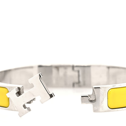 Hermes Enamel Narrow Clic Clac H Bracelet GM Chartreuse 4 of 5